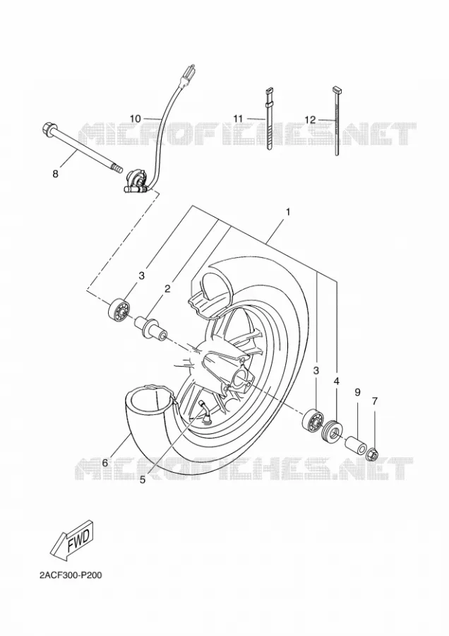 FRONT WHEEL Yamaha SCOOTER 50 2018 NEOS 4  YN50F
