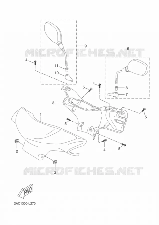 COWLING 1 Yamaha SCOOTER 50 2018 NEOS 4  YN50F