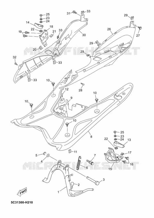 STAND / FOOTREST Yamaha SCOOTER 50 2018 NEOS 4  YN50F