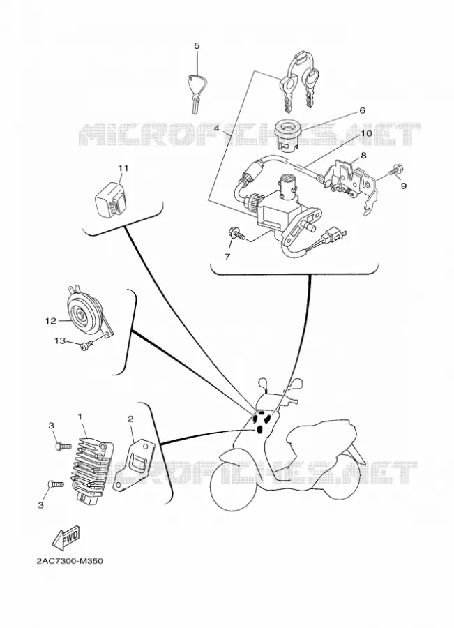 ELECTRICAL 1 Yamaha SCOOTER 50 2018 NEOS 4 UBS  YN50FU