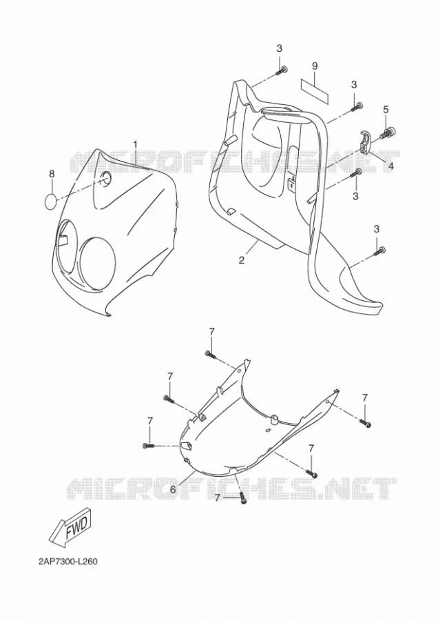 LEG SHIELD Yamaha SCOOTER 50 2018 NEOS 4 UBS  YN50FU
