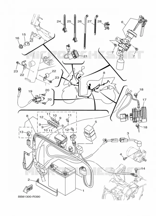 ELECTRICAL 1 Yamaha SCOOTER 155 2018 TRICITY  MWS150-A