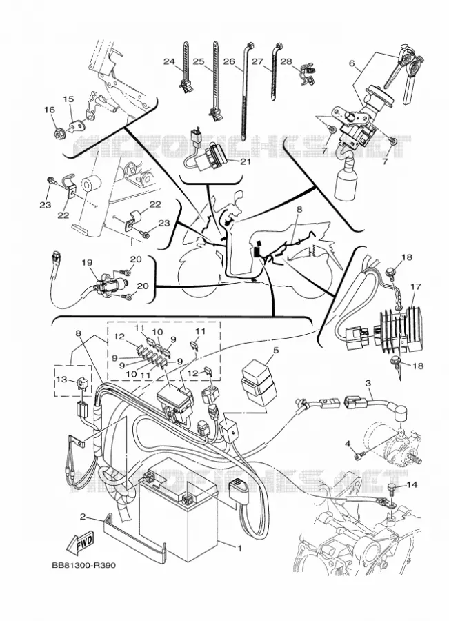 ELECTRICAL 1 Yamaha SCOOTER 155 2018 TRICITY  MWS150-A