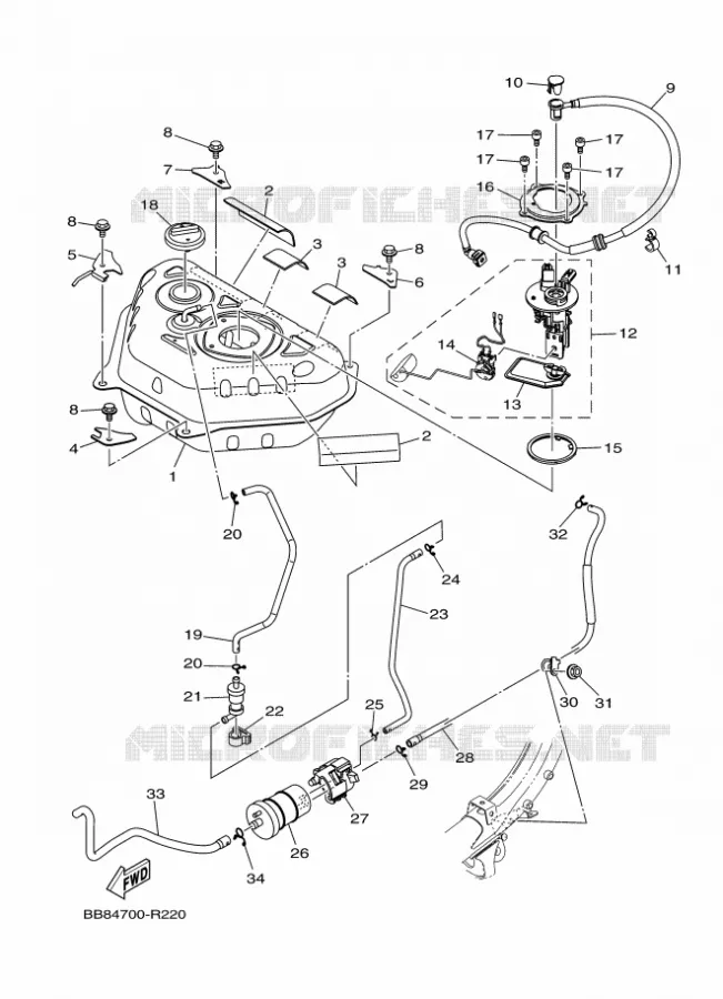 FUEL TANK Yamaha SCOOTER 155 2018 TRICITY  MWS150-A