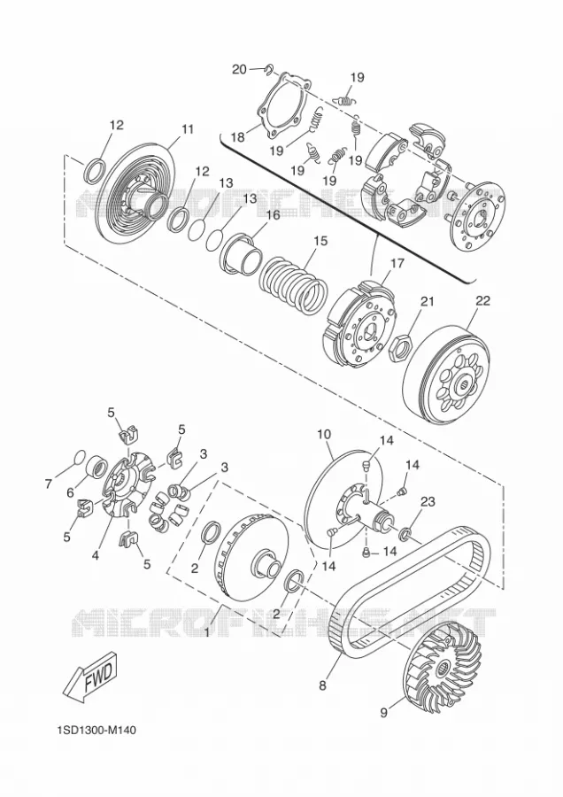 STARTER CLUTCH Yamaha SCOOTER 400 2018 XMAX  YP400RA