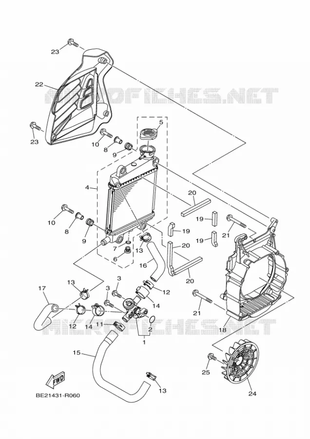 RADIATOR / HOSES Yamaha SCOOTER 125 2018 TRICITY  MWS125-C