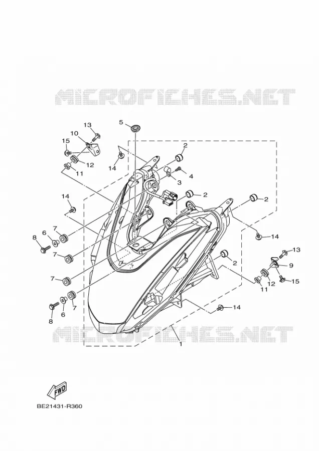 HEADLIGHT Yamaha SCOOTER 125 2018 MBK TRYPTIK  MWS125-C