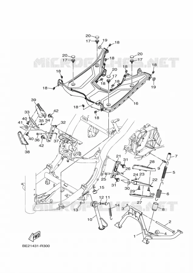 STAND / FOOTREST Yamaha SCOOTER 125 2018 MBK TRYPTIK  MWS125-C