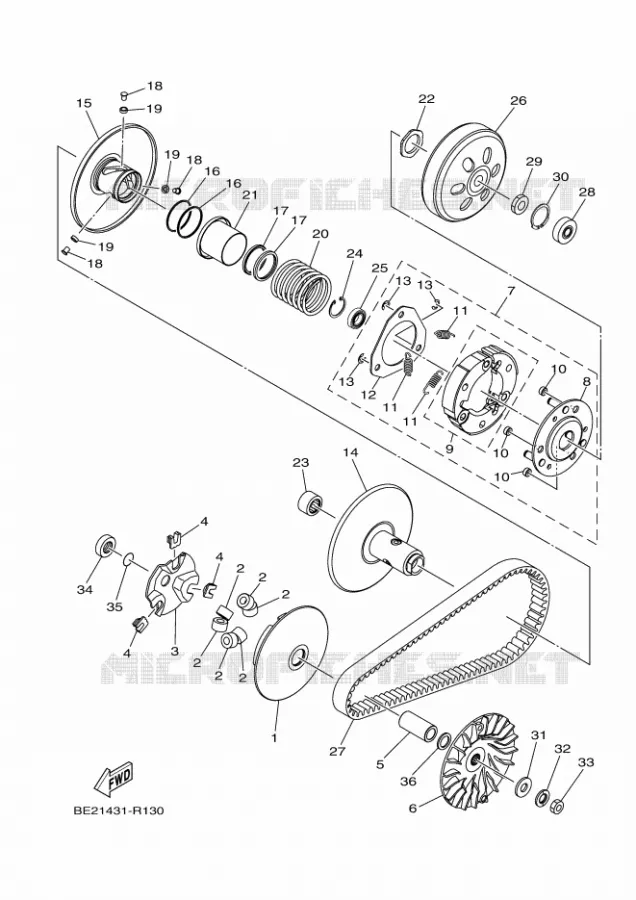 STARTER CLUTCH Yamaha SCOOTER 125 2018 MBK TRYPTIK  MWS125-C