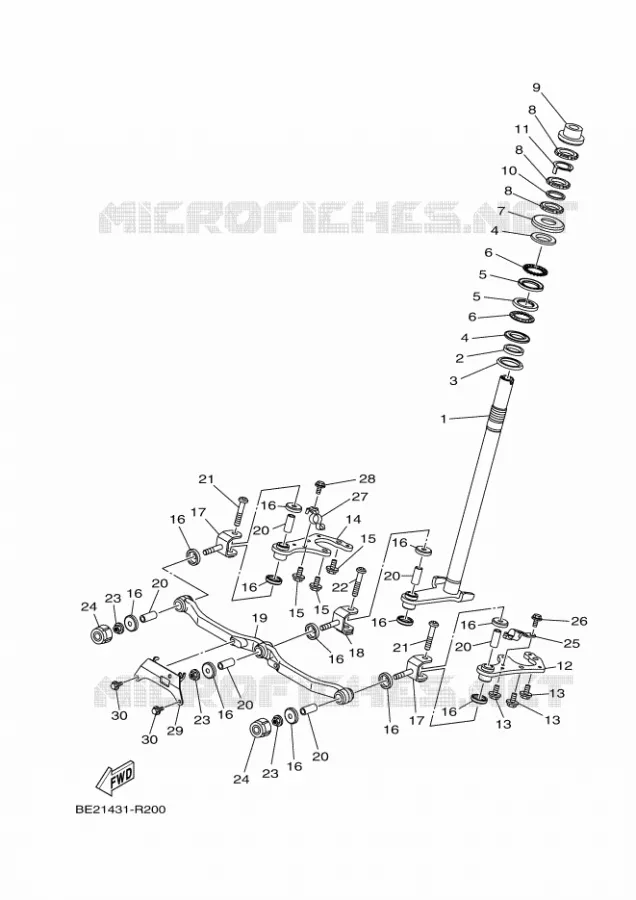 STEERING 2 Yamaha SCOOTER 125 2018 MBK TRYPTIK  MWS125-C