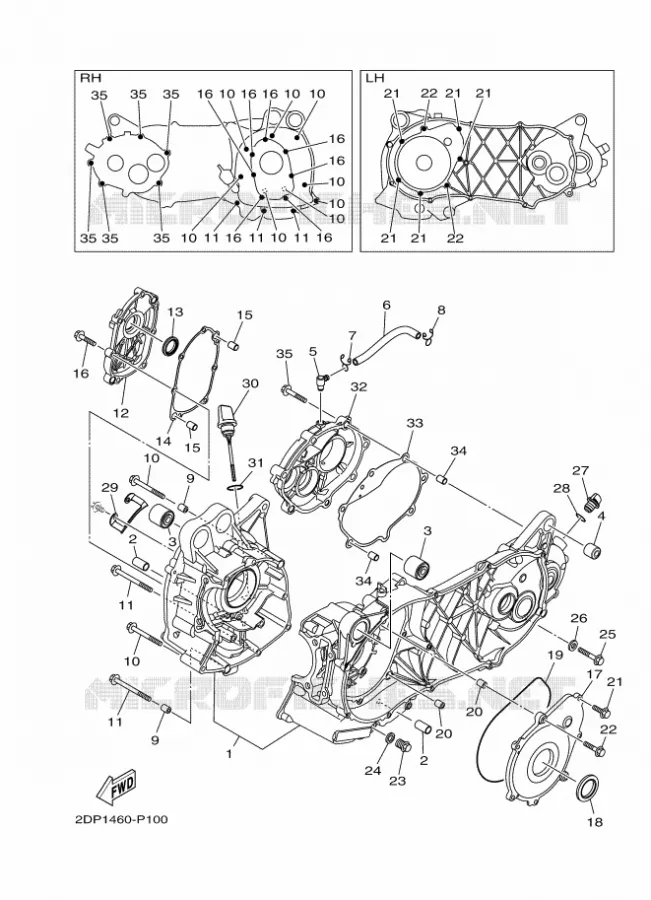 CRANKCASE Yamaha SCOOTER 125 2018 MBK OCITO  GPD125-A