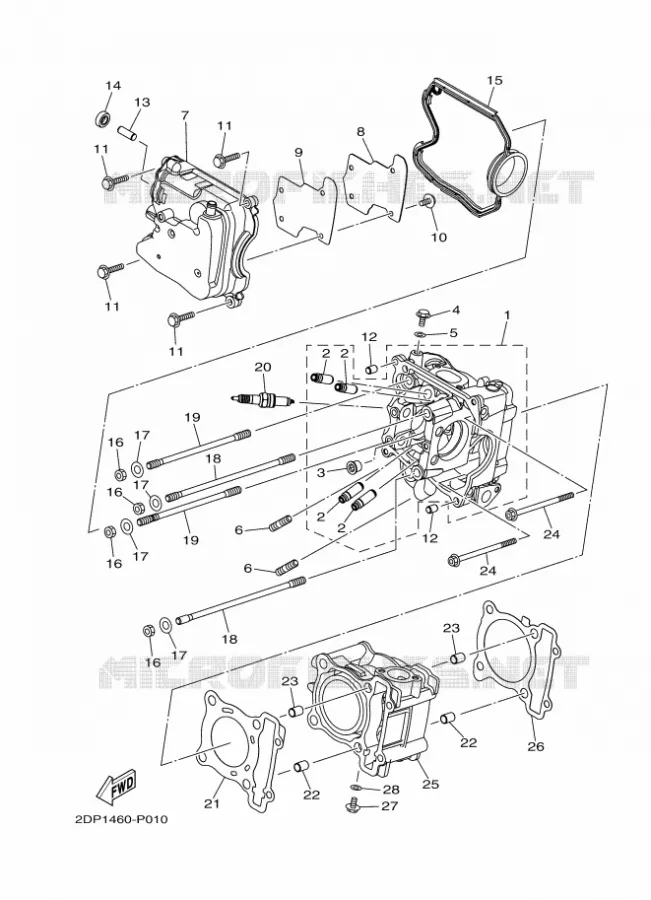 CYLINDER Yamaha SCOOTER 150 2018 NMAX  GPD150-A