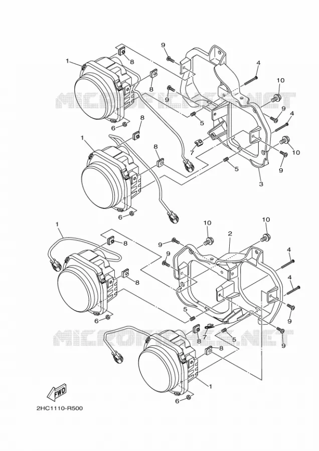 HEADLIGHT Yamaha SIDE BY SIDE 1000 2018 YXZ  YXZ10YESJ