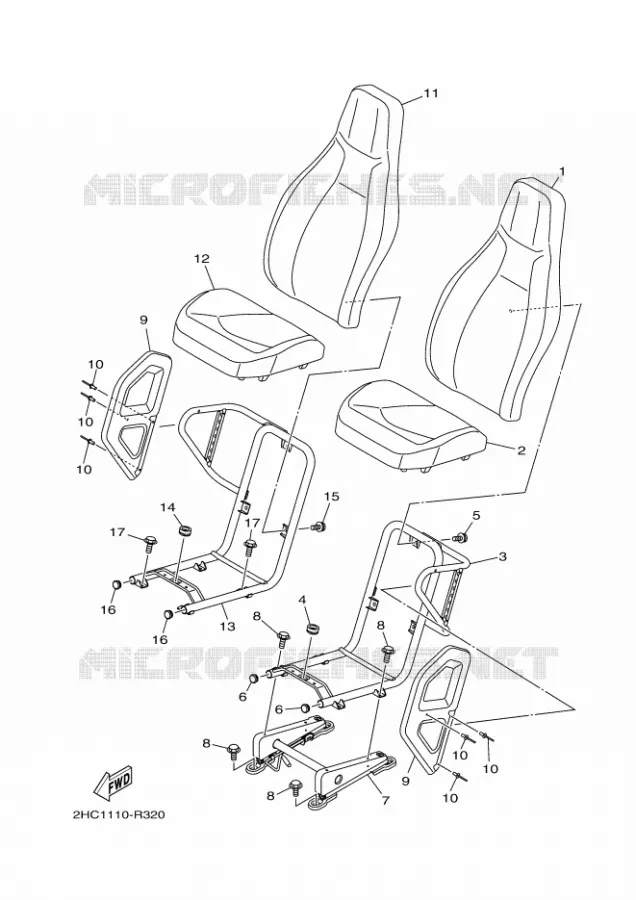 SEAT Yamaha SIDE BY SIDE 1000 2018 YXZ  YXZ10YESJ