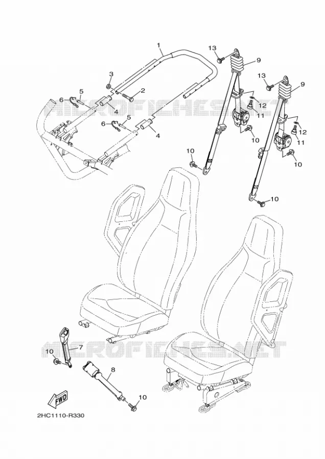 SEAT 2 Yamaha SIDE BY SIDE 1000 2018 YXZ  YXZ10YEXJ