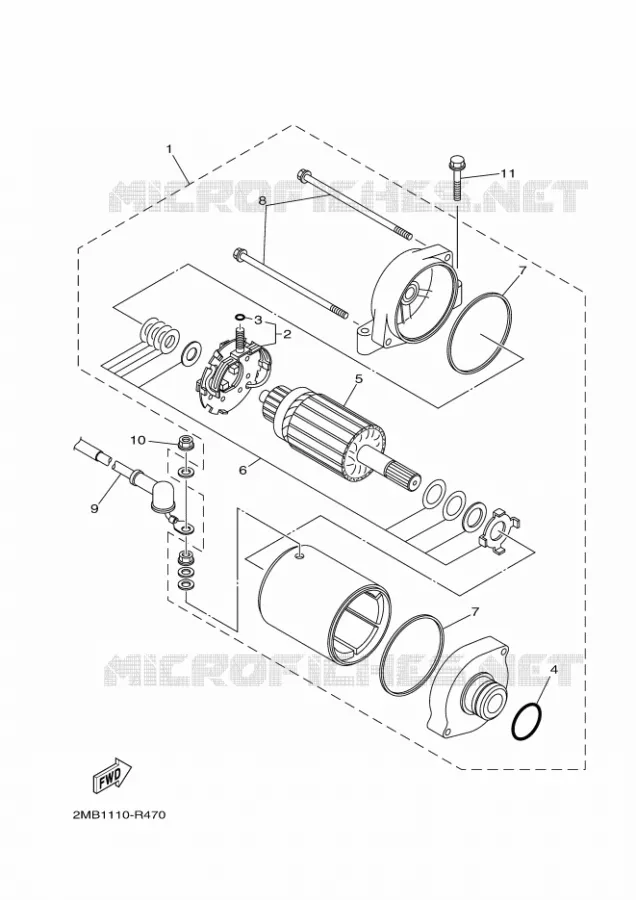 STARTER MOTOR Yamaha SIDE BY SIDE 700 2018 WOLVERINE  YXE700E