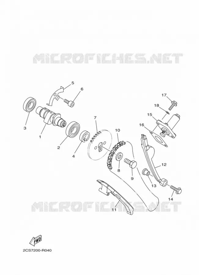 CAMSHAFT / TIMING CHAIN Yamaha MOTO 125 2018 YB  YB125