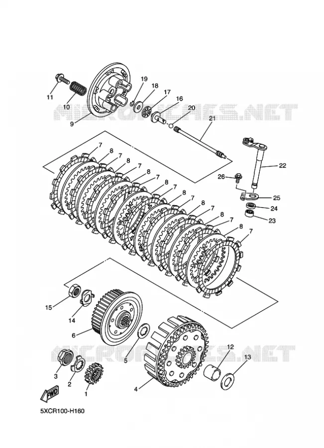 STARTER CLUTCH Yamaha MOTO 250 2009 YZF  YZ250F