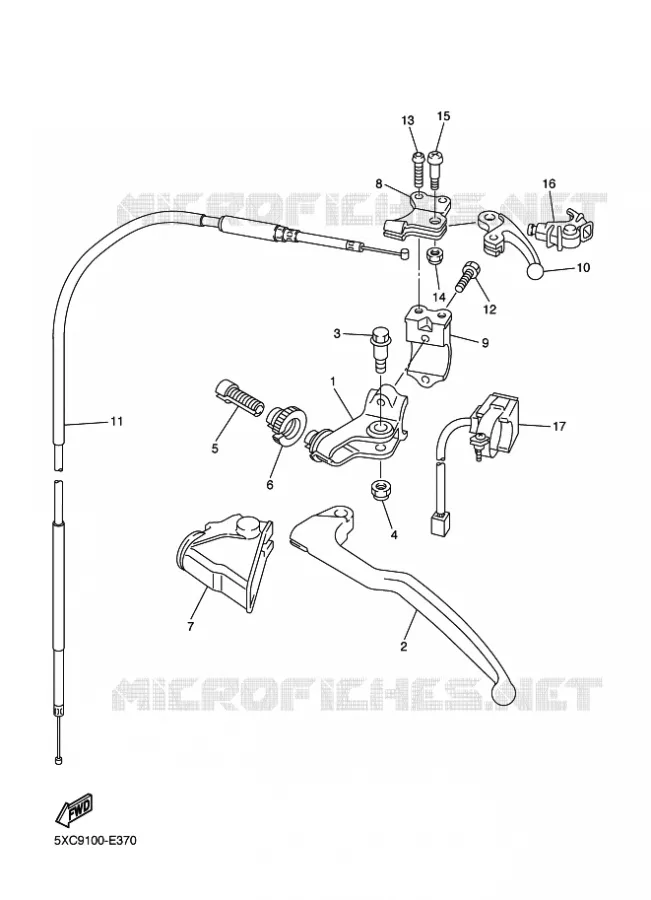HANDLE SWITCH / LEVER Yamaha MOTO 250 2006 YZF  YZ250FV
