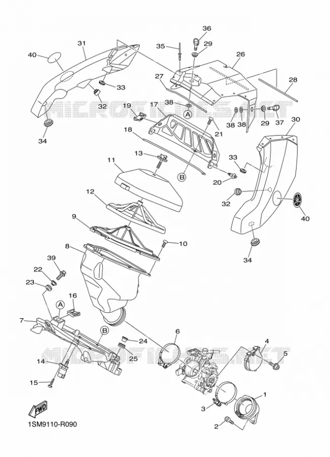 INTAKE Yamaha MOTO 250 2016 YZF  YZ250F