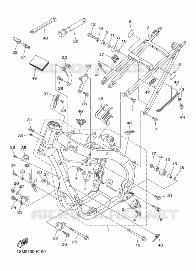 FRAME Yamaha MOTO 250 2016 YZF  YZ250F