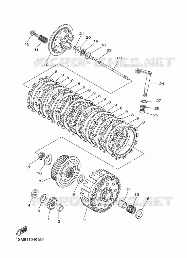 STARTER CLUTCH Yamaha MOTO 250 2016 YZF  YZ250F