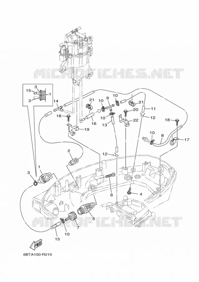 BOTTOM COWLING 2 Yamaha OUTBOARD ENGINES 40hp (29.4kW) 2018 F40  F40FEDL