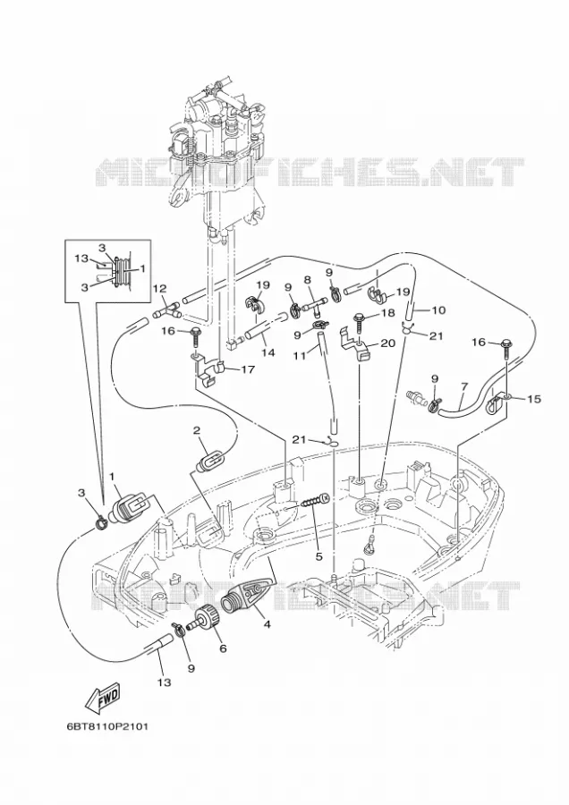 BOTTOM COWLING 2 Yamaha OUTBOARD ENGINES 40hp (29.4kW) 2016 F40  F40FETS