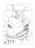 TOP COWLING for Yamaha F80 2002