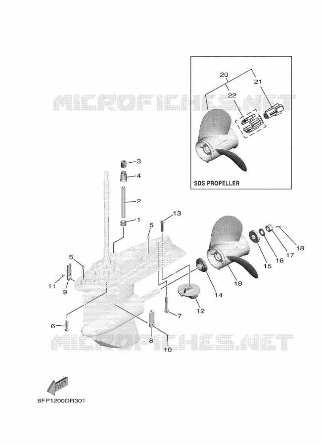 LOWER CASING & DRIVE 2 Yamaha OUTBOARD ENGINES 80hp (55.2kW) 2017 F80  F80DETX