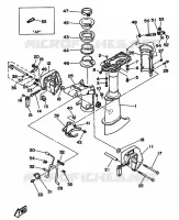 UPPER CASING AND BRACKET for Yamaha 5 1996