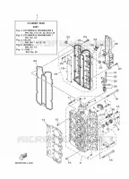 CYLINDER / CRANKCASE 2 for Yamaha FL115 2012