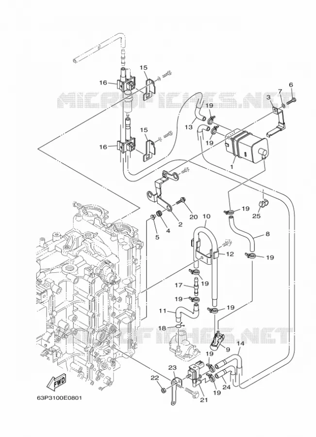 INTAKE 2 Yamaha OUTBOARD ENGINES 150hp (110.3kW) 2011 F150  F150AETX