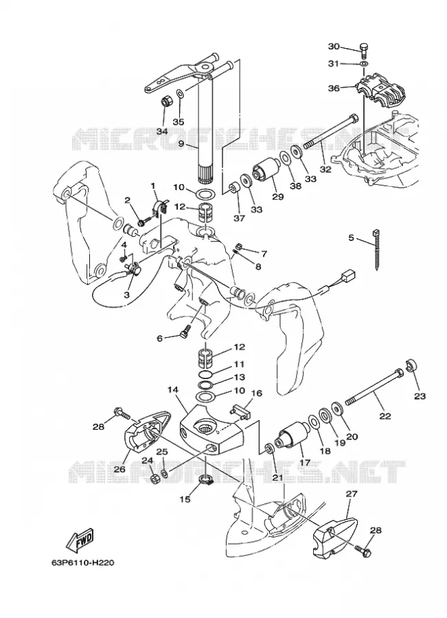 MOUNT 2 Yamaha OUTBOARD ENGINES 150hp (110.3kW) 2011 F150  F150AETL