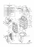 CYLINDER / CRANKCASE 1 for Yamaha FL250 2011