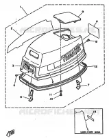 FAIRING UPPER for Yamaha 9.9 1985
