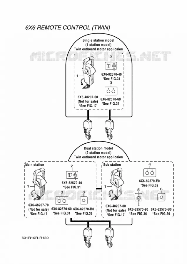 LAYOUT CHART 2 (TWIN) Yamaha OUTBOARD ENGINES 2017 2017 RIGGING REMOCON-2017  RIGGING REMOCON-2017