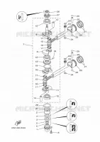 CRANKSHAFT / PISTON for Yamaha 9.9 2017