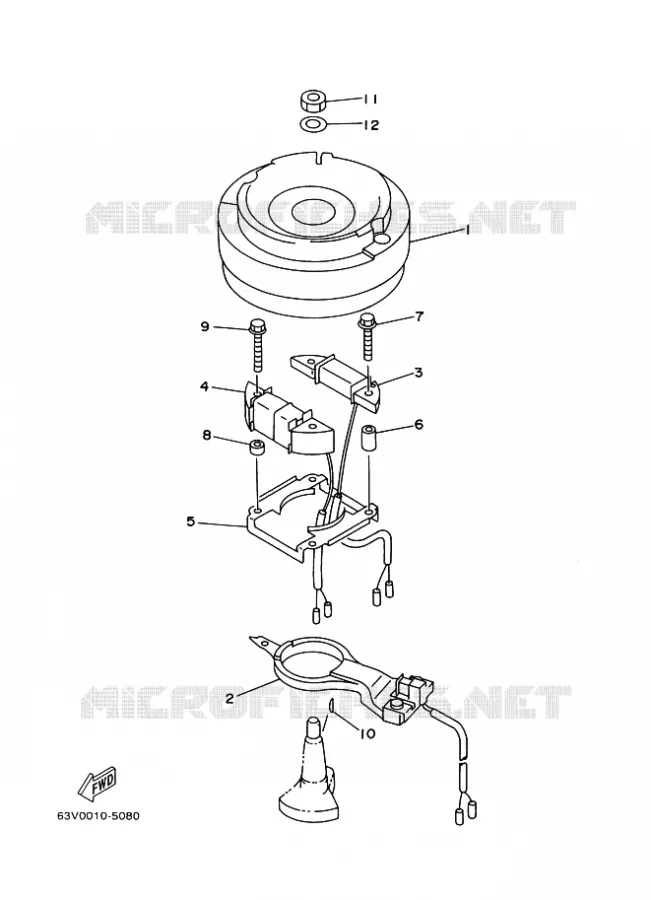 IGNITION Yamaha OUTBOARD ENGINES 9.9hp (7.3kW) 2010 9.9  9.9FMHS