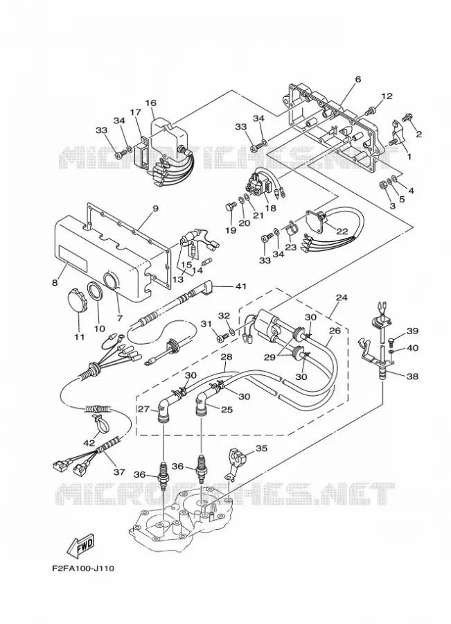 ELECTRICAL 1 Yamaha Waverunner 70016 2016 SJ700B-R '16  SJ700B-R '16
