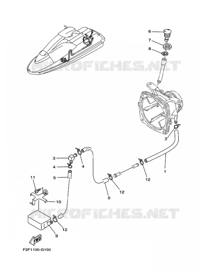 HULL & DECK Yamaha Waverunner 70016 2016 SJ700B-R '16  SJ700B-R '16
