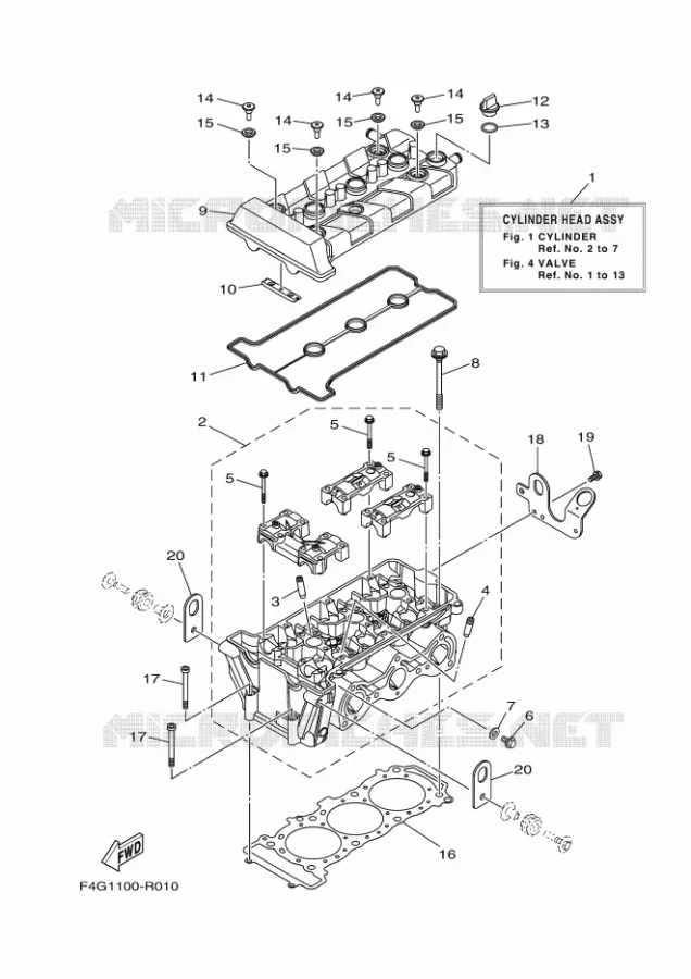 CYLINDER Yamaha WAVERUNNER 1050 2016 VX1050A-R  VX1050A-R