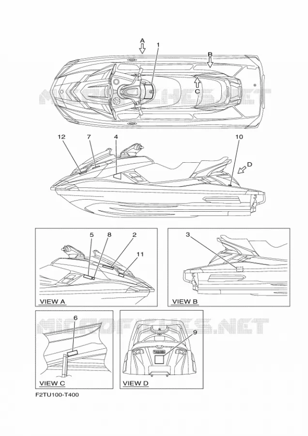 LABEL Yamaha WAVERUNNER 1800 2018 FX  FB1800-T