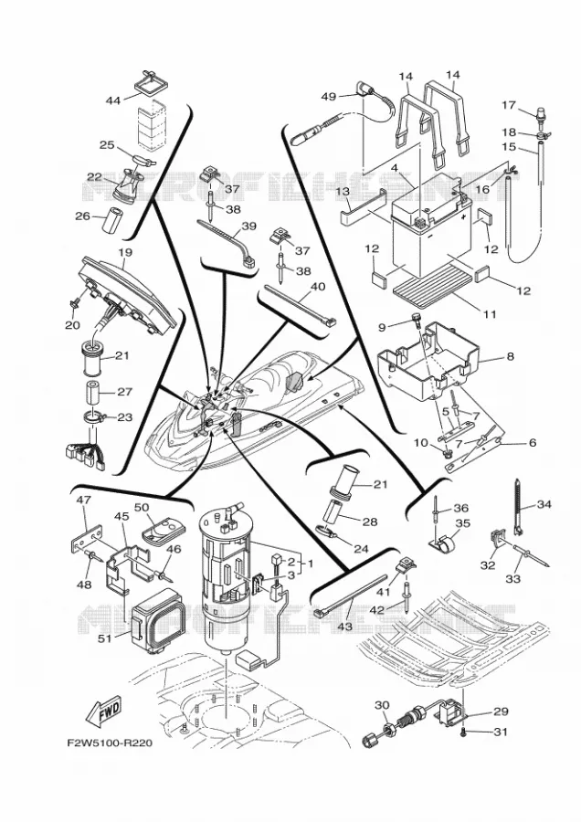 ELECTRICAL 3 Yamaha WAVERUNNER 1800 2016 VX1800A-R  VX1800A-R