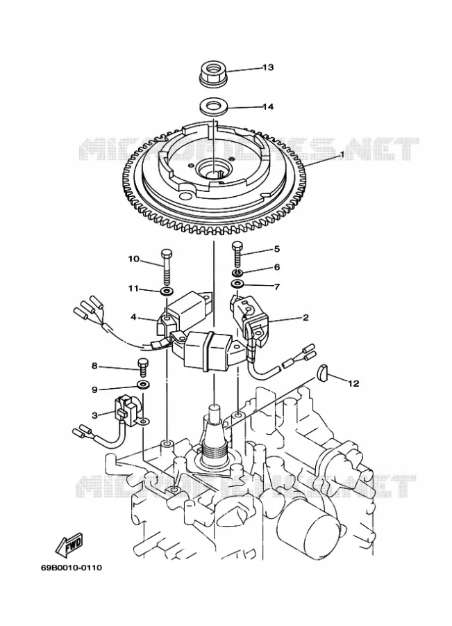 IGNITION Yamaha OUTBOARD ENGINES 15hp (11.0kW) 2003 F15  F15AMHS