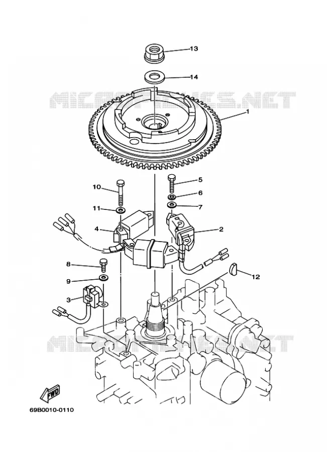 IGNITION Yamaha OUTBOARD ENGINES 15hp (11.0kW) 2003 F15  F15AMHS