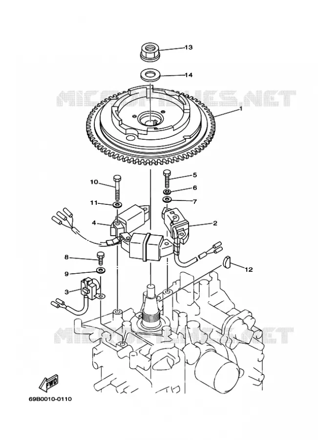 IGNITION Yamaha OUTBOARD ENGINES 15hp (11.0kW) 2003 F15  F15AMHS