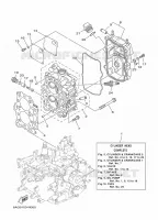 CYLINDER / CRANKCASE 2 for Yamaha F15 2014
