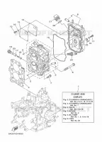 CYLINDER / CRANKCASE 2 for Yamaha F15 2014