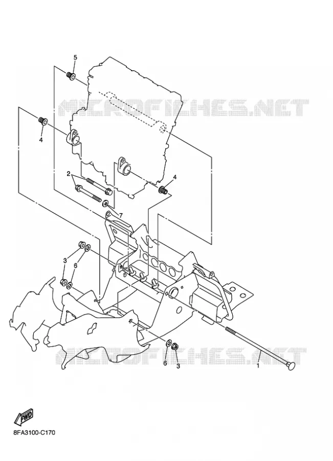 ENGINE MOUNT Yamaha snowmobiles 1000 2007 APEX  RX10STGT